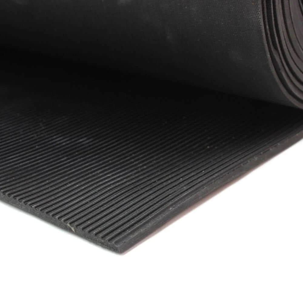 AntiSlip FINE Ribbed Rubber Flooring Protection Mat 1.2m1.5m wide Free delivery
