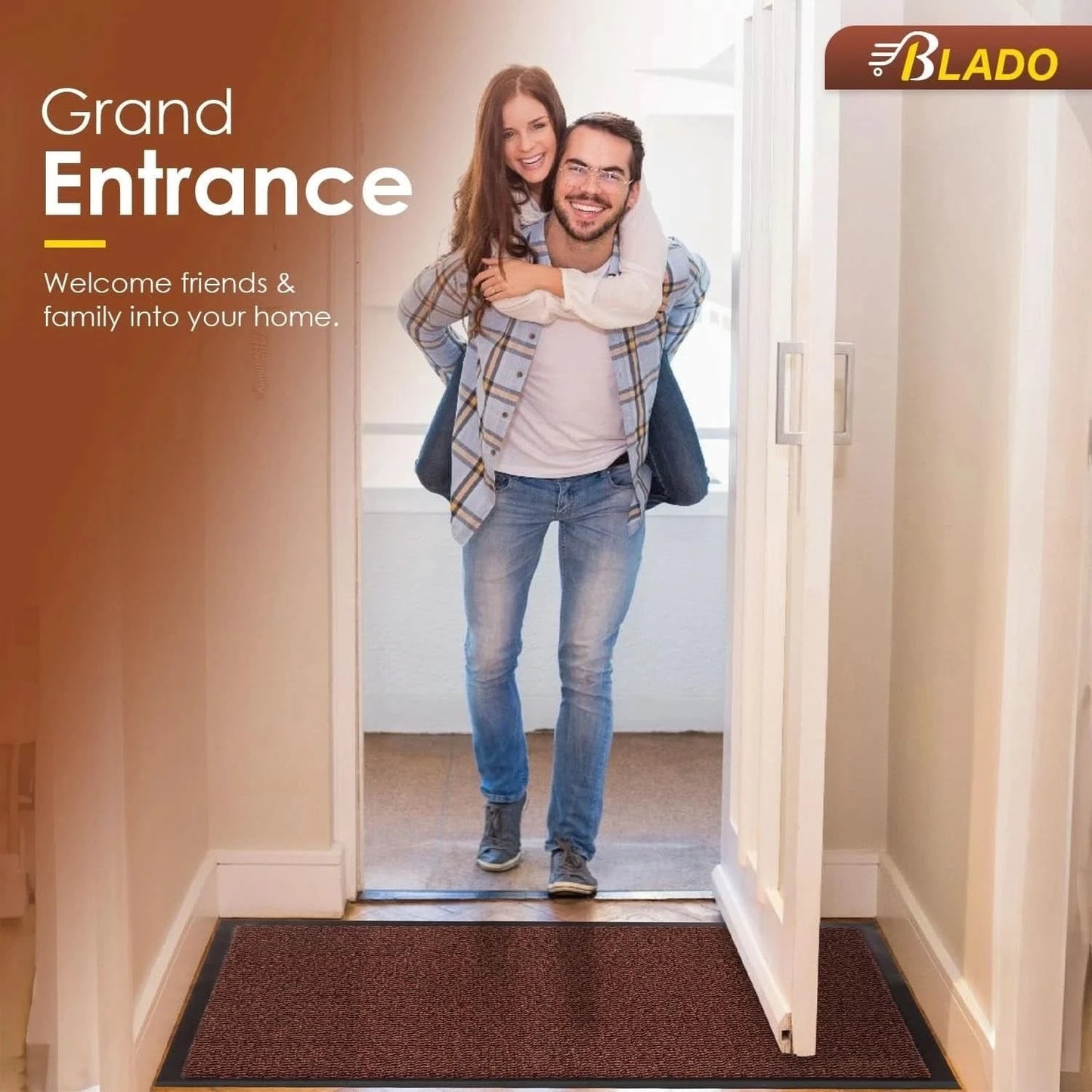 TrendMakers Hardwearing PVC Edge Rubber Barrier Mat 50cm x 80cm - NEVER USED