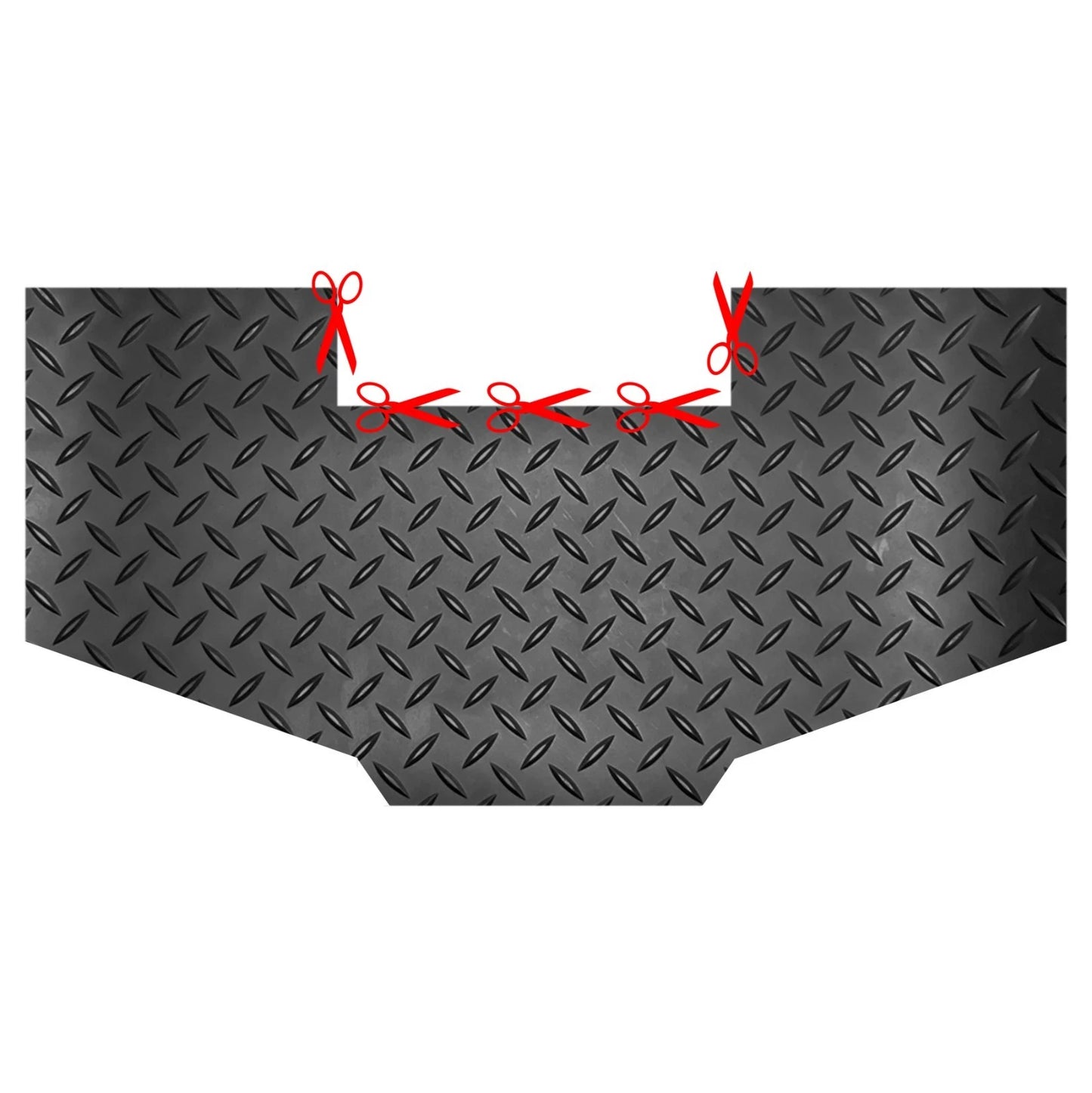 Carsio Universal Rear Tunnel Mat 3mm Rubber Centre Hump Protector Anti Slip