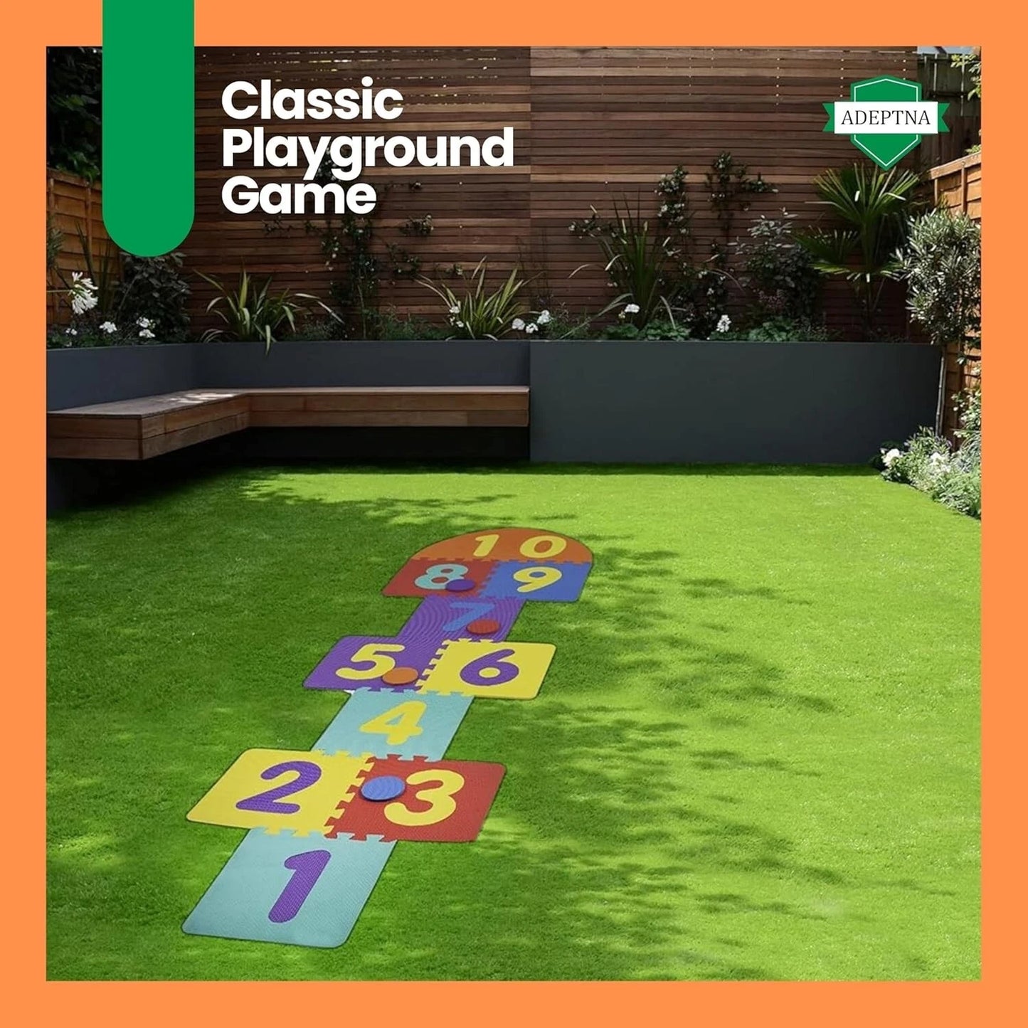 HEAVY DUTY GIANT EVA FOAM HOPSCOTCH FAMILY GARDEN GAME PLAYGROUND KIDS PLAY MAT