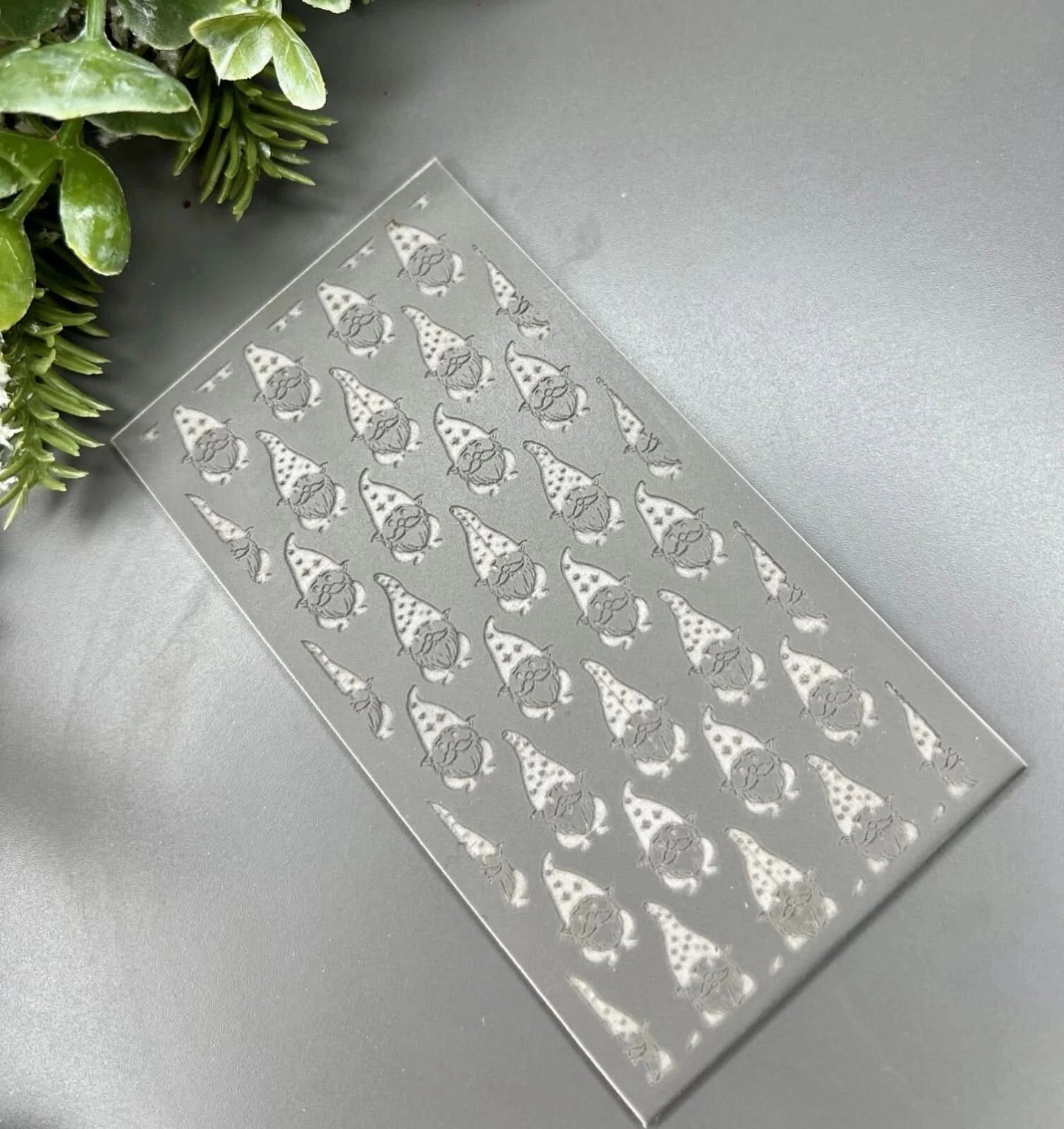 Polymer clay texture mat Gnome 1_ Rubber texture mat_ Christmas texture_ Clay to