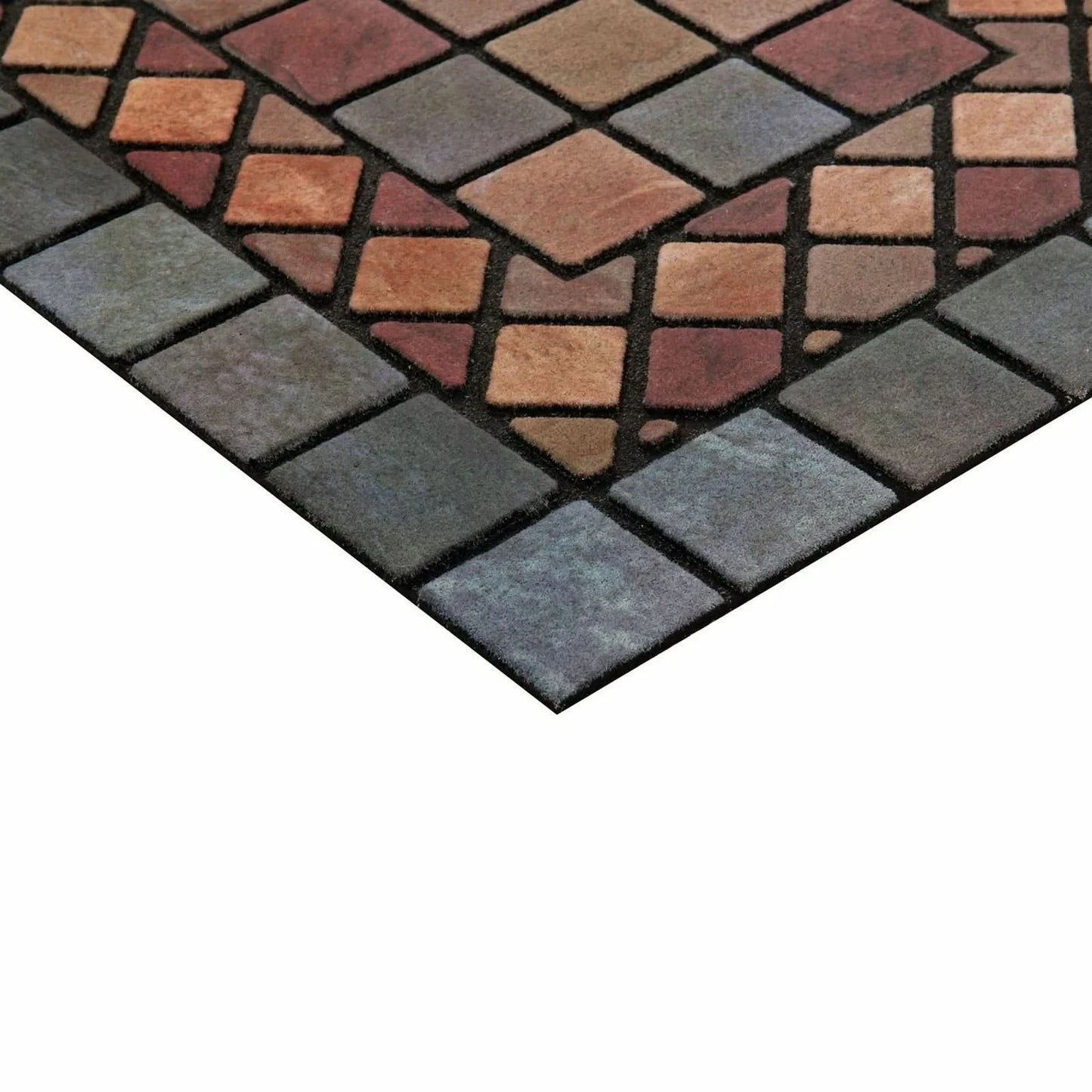 Elegant Tile Mat Barrier Doormat Eco-Friendly Scrape and Non-Slip Doormat75x44cm