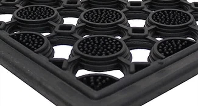Heavy Duty Rubber Door Mat Nonslip Dirt Scraper for Garden Front Entrance Circle