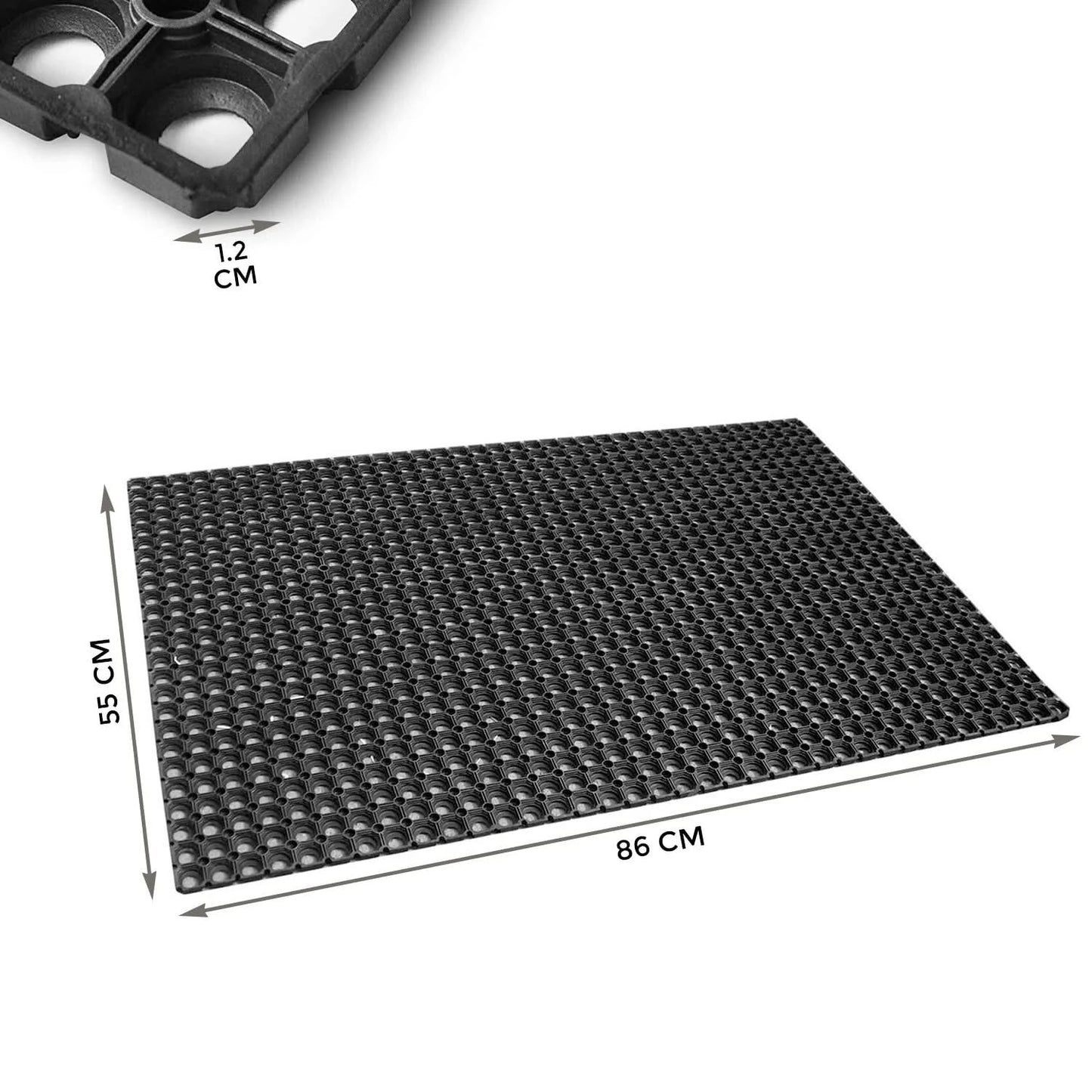 Non Slip Large Industrial Rubber Ring Door Mat House Outdoor Entrance Carpet Rug