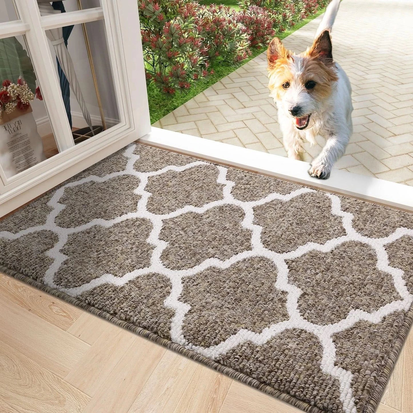 Indoor Door Mat, 36x24, Non-Slip Absorbent Resist Dirt Entrance Mat, Washable...