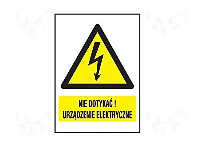 2X 1EOA105/148PCV Safety Sign Warning Mat: PVC W: 105mm H: 148mm ANRO