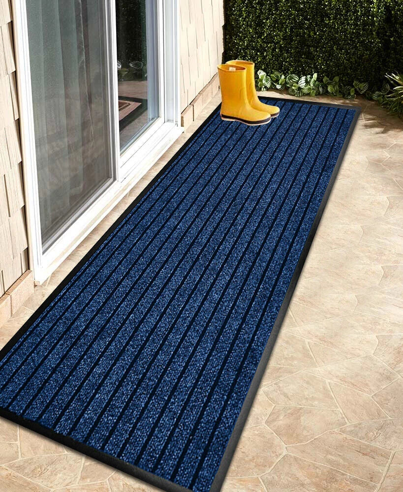 Large Door Mat Back Barrier Non Slip Heavy Duty Rubber Kitchen Hallway Floor Rug