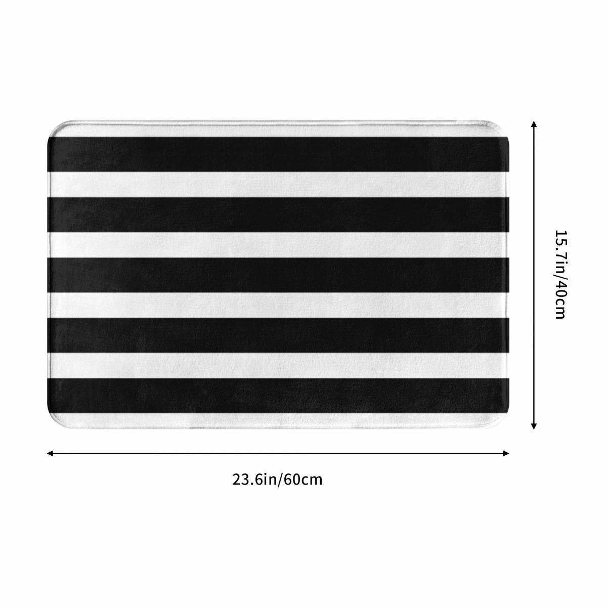 Thick Black And White Striped Doormat Carpet Mat Rug Floor Decor Bath Bathroom