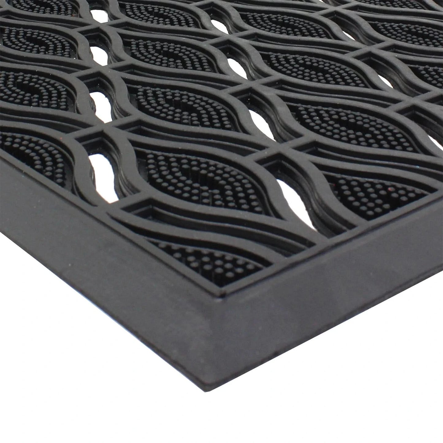 Rubber Door Mats Eye & Circle Design Dirt Scrapper Heavy Duty Non-Slip 40 X 70cm
