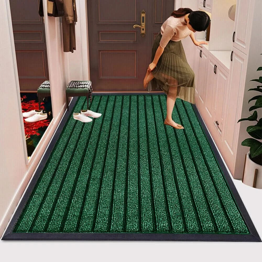 Large Heavy Duty Rubber Barrier Non Slip Door Mat Hall Kitchen Floor Runner Rug*