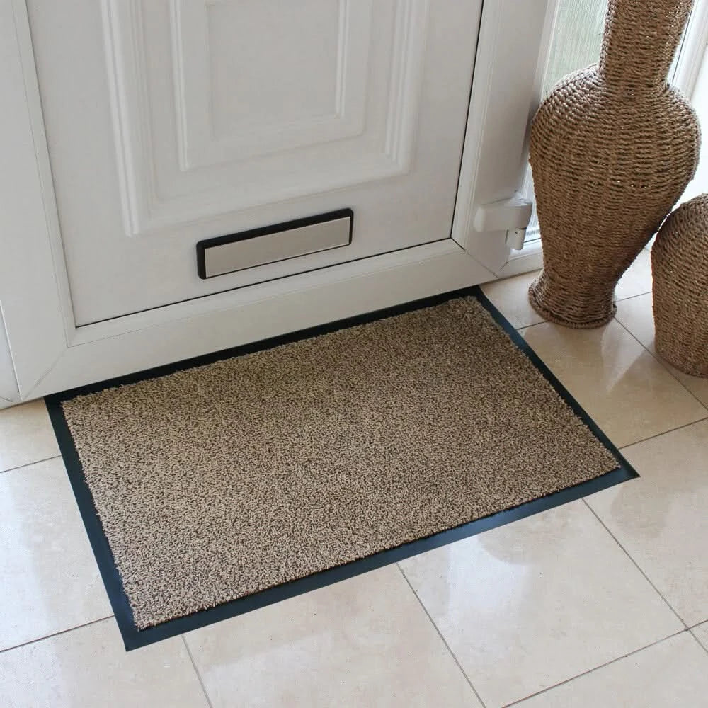 JVL Admiral Machine Washable Microfibre Barrier Door Floor Mat, 50x80cm/ 60x90cm