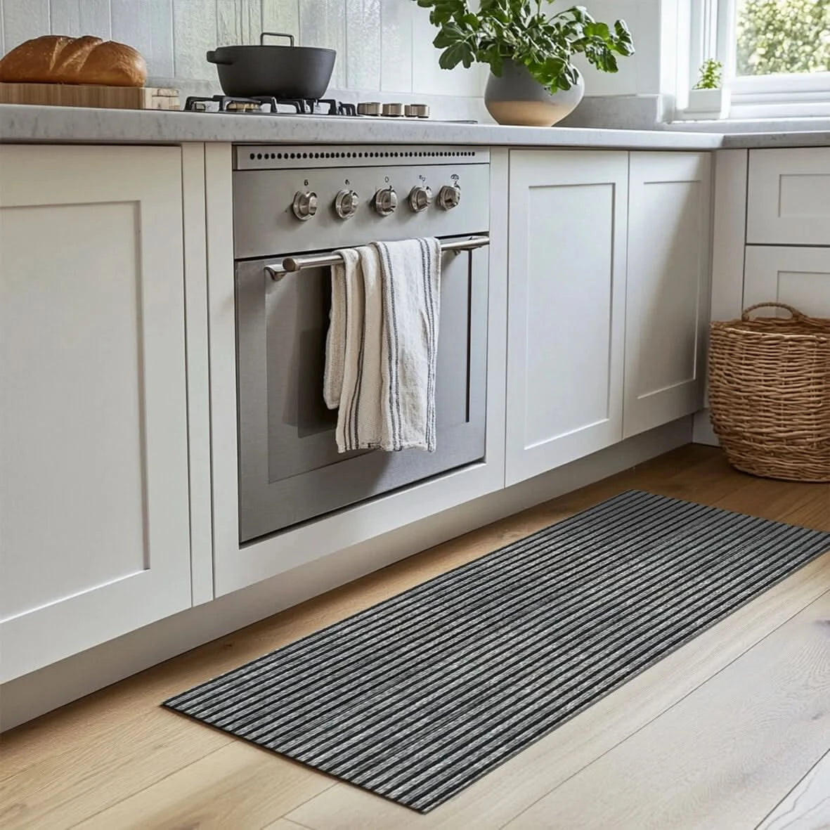 Striped Doormat Non Slip Indoor Hallway Runner Mat Kitchen Runner Entrance Mat