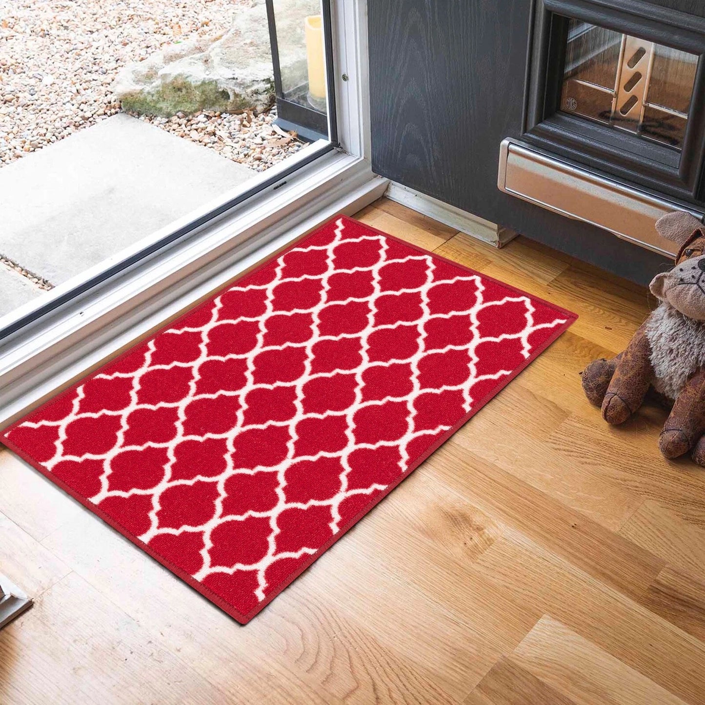 Washable Door Mats Non Slip Trellis Kitchen, Corridor, Hallway Runners Rugs Mats