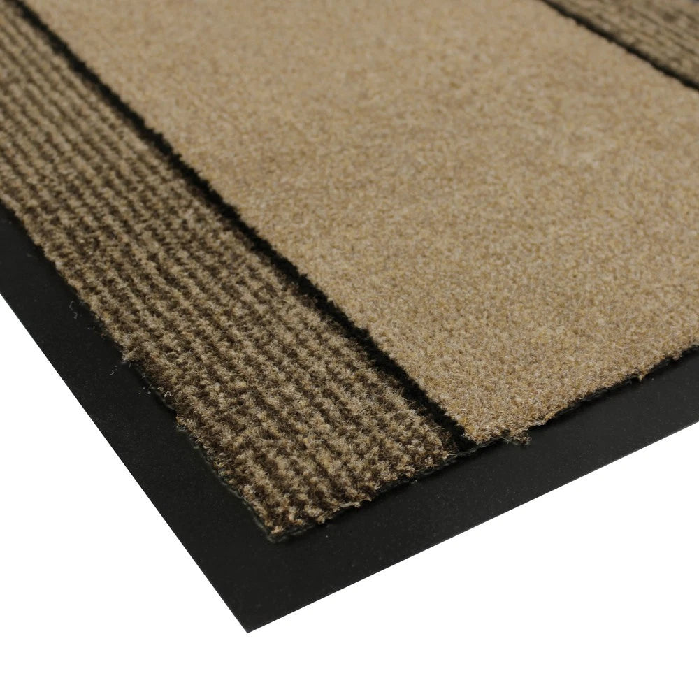 JVL Miracle Striped Machine Wash Barrier Door Floor Mat, 40x60cm or 60x90cm