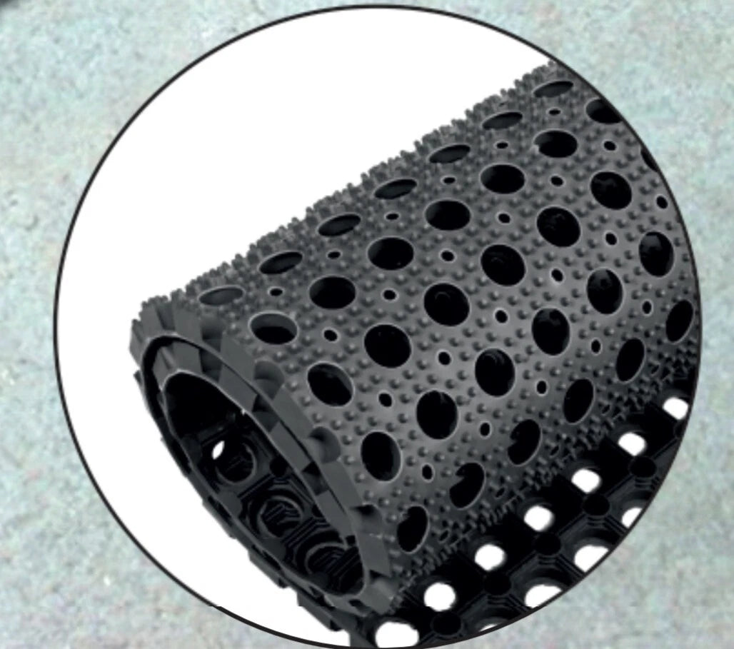 Rubber Hollow Anti Fatigue Mat Grass Protection Heavy Duty Non Slip 60cm x 40cm