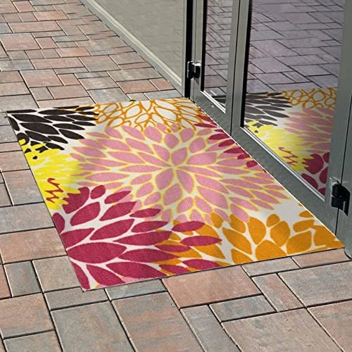 2'x3' Door Mat Small Outdoor Rugs for Porch Patio Balcony Deck Yard, Multi