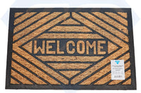 Non Slip Door Interior Exterior PVC Rubber Coir Household Absortbent Welcome Mat