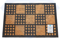 Non Slip Door Interior Exterior PVC Rubber Coir Household Absortbent Welcome Mat