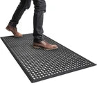 Rubber Floor Door mat Anti-Fatigue Commercial 60"L x 36"W x 0.4"Th, Black