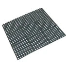 Black Rubber Interlocking Floor Mat Training Bar Restaurant 90cm x 90cm x 1.2cm