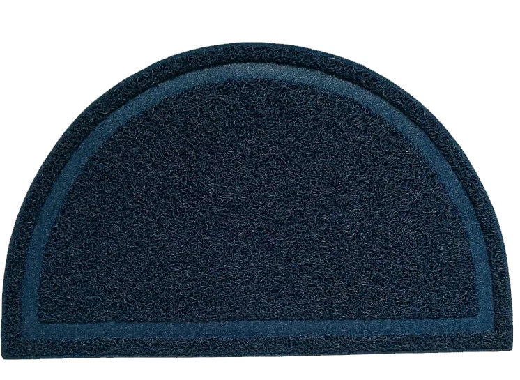 Half Moon Semi-Circle Non Slip Washable PVC Entrance Door Mat Floor Mat 36x60cm