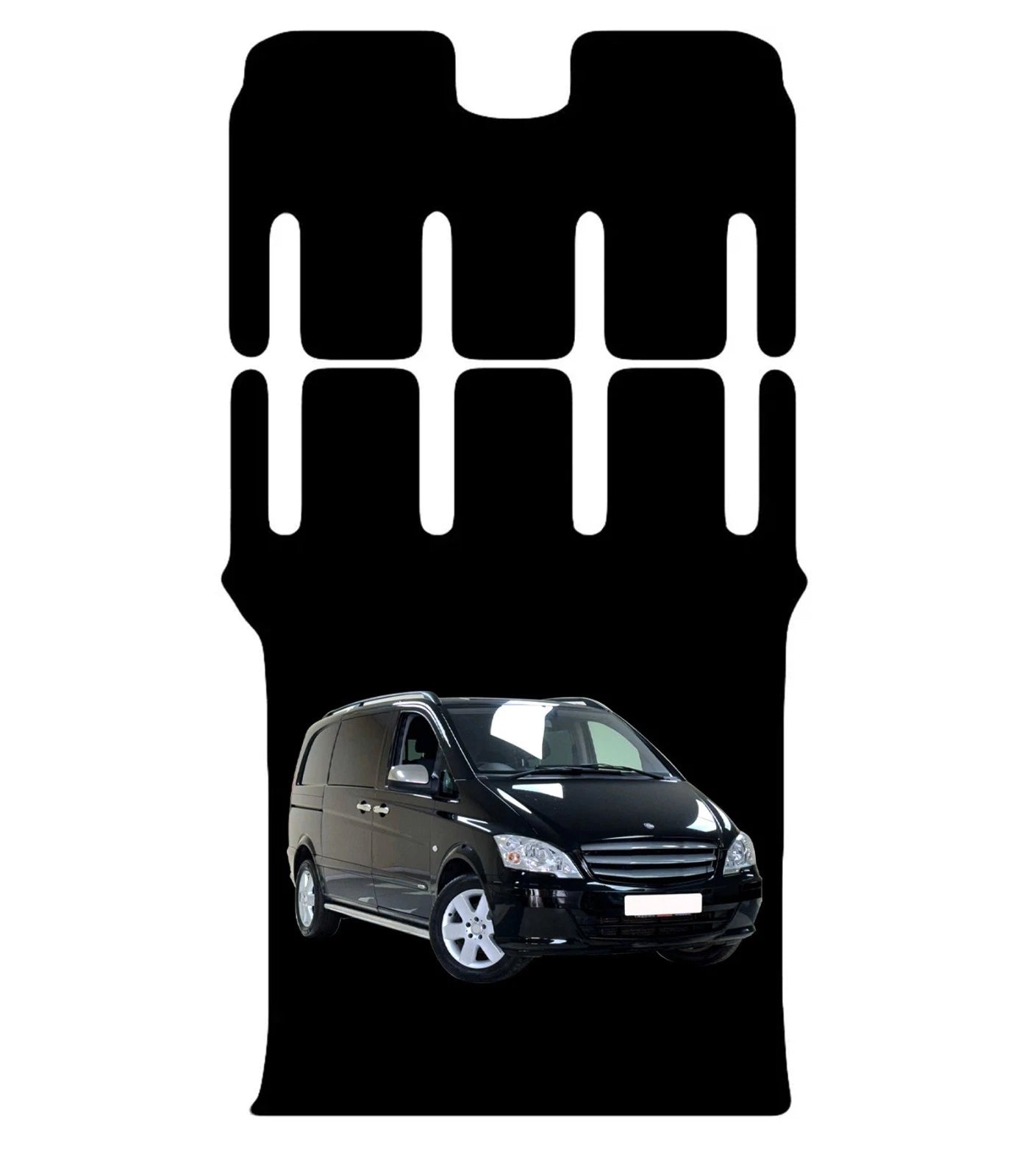 Carsio Tailored Carpet Van Floor Mats For Mercedes Vito Dualiner Crew 2004-2014