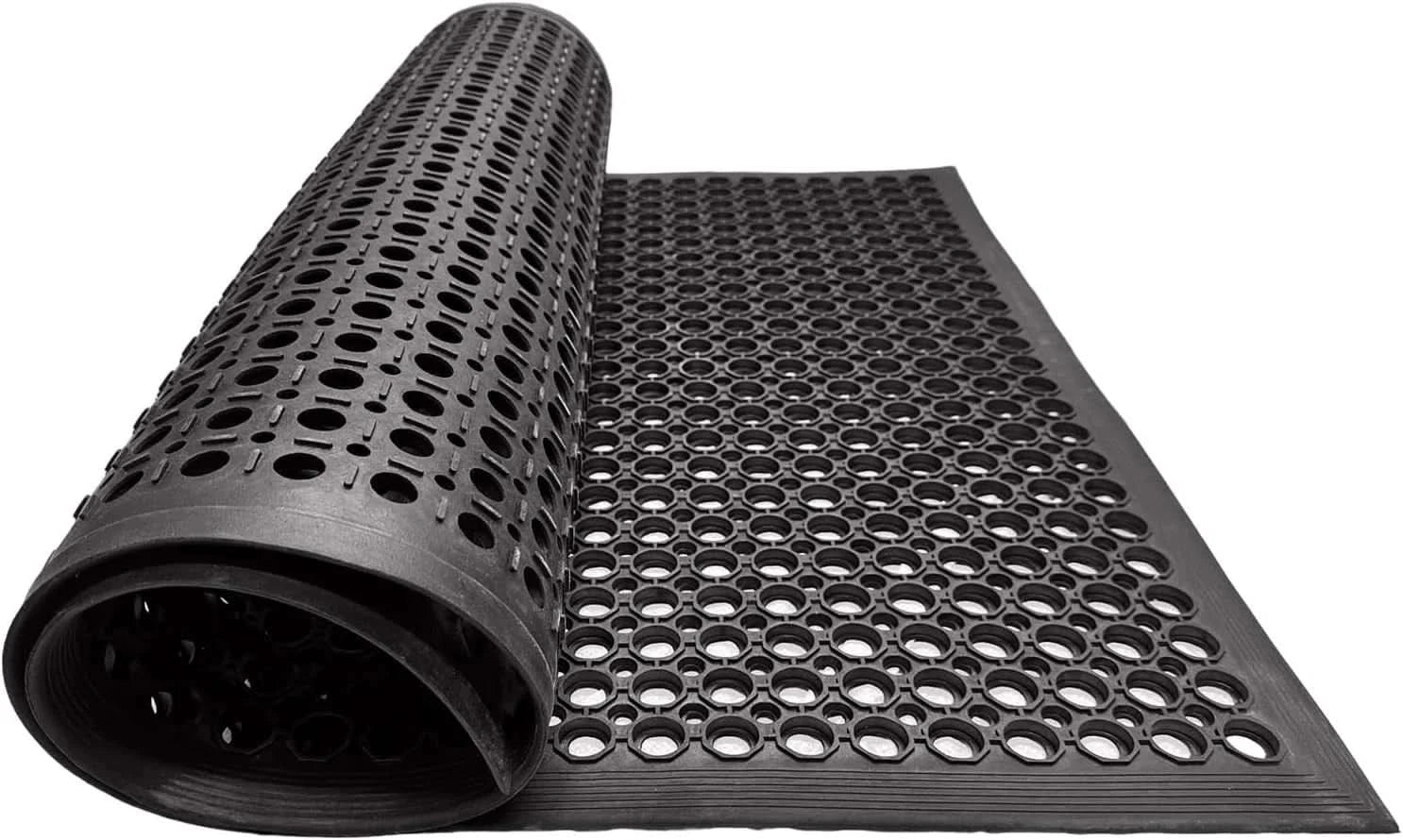 Commercial Rubber Mat Anti-Fatigue Non-Slip Drainage Floor Mat for Outdoor Use