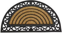 Large Outside Door Mat 75cm Heavy Rubber Coir Duty Mat Front Outdoor Entrance