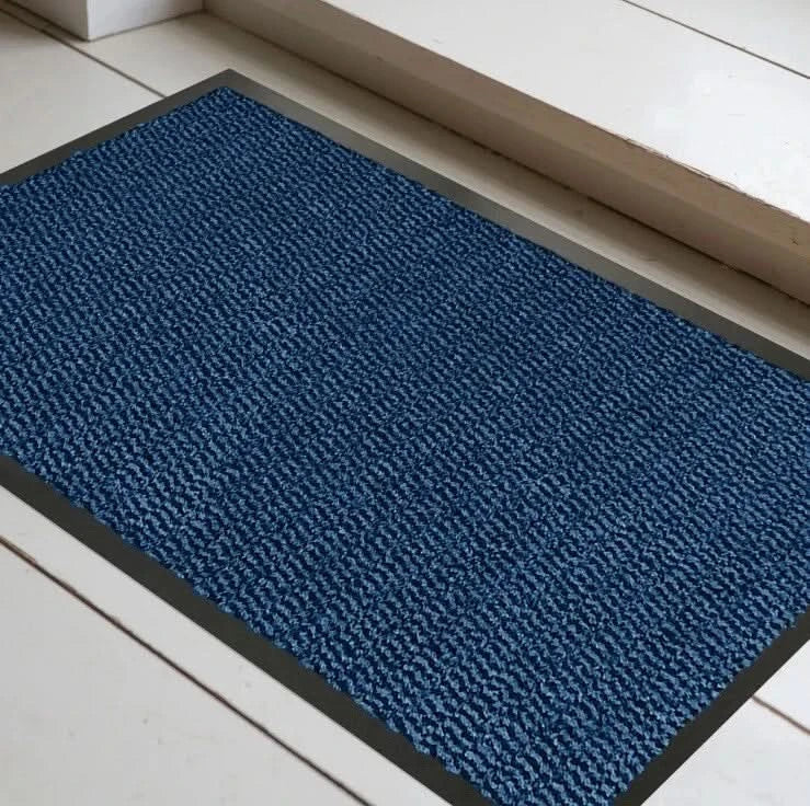 Non Slip Door Mat 60x90cm Blue Indoor Washable Rug Kitchen Floor