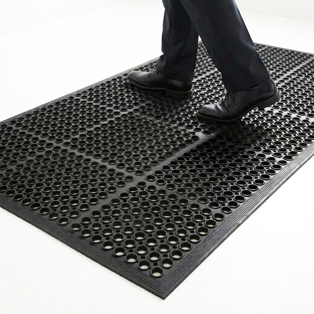 Large Rubber Mats Heavy Duty Ring Matting Entrance Big Safety Workplace Outdoor