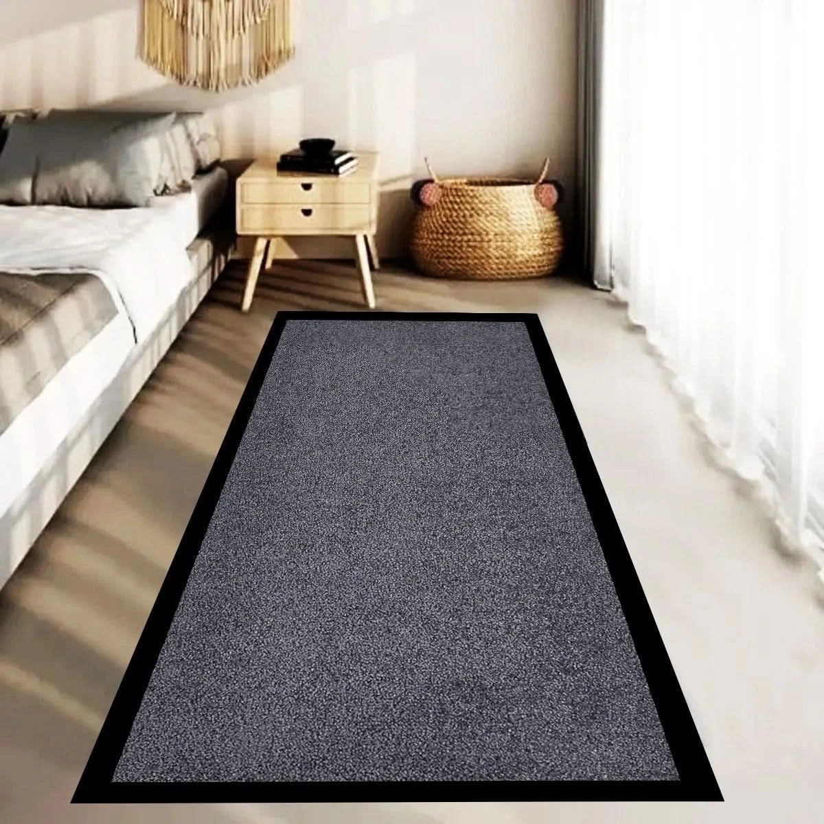 Non Slip Rubber Backed Door Mat Indoor Outdoor Hallway Runner Rug Washable Rugs
