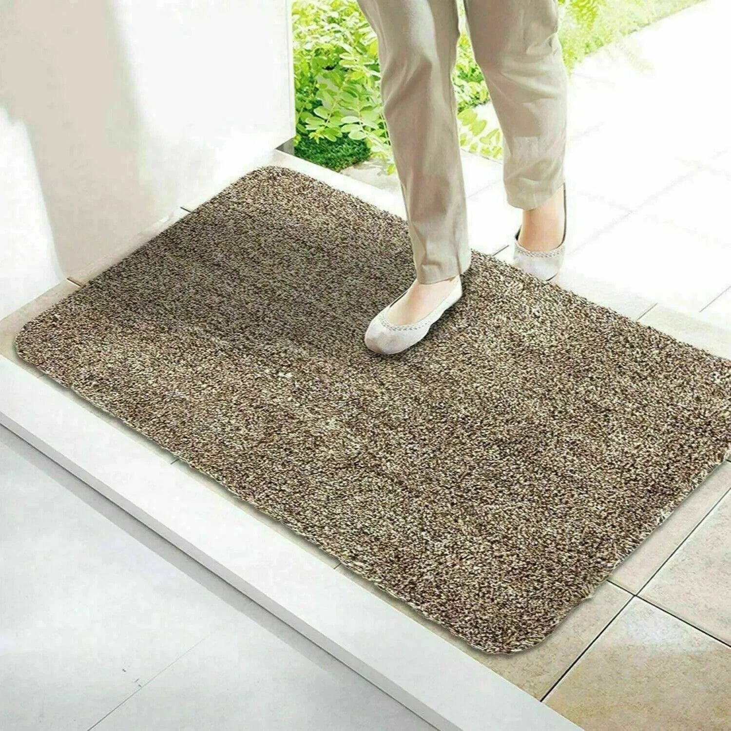 SUPER ABSORBENT MAGIC DOOR MAT CLEAN STEP WASHABLE INDOOR OUTDOOR ANTI SLIP MATS