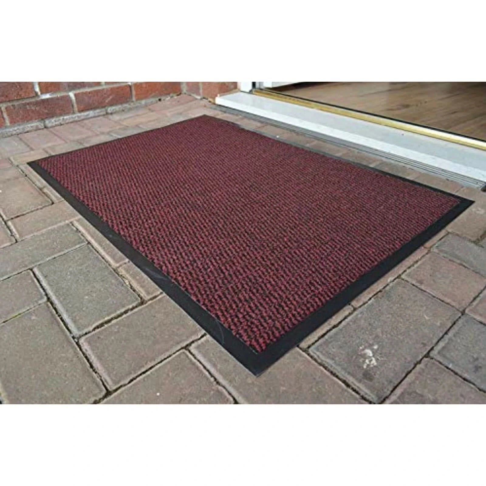FunkyBuys Barrier Mat Large Door Mat Rubber Backed Medium Runner Barrier Mats Ru