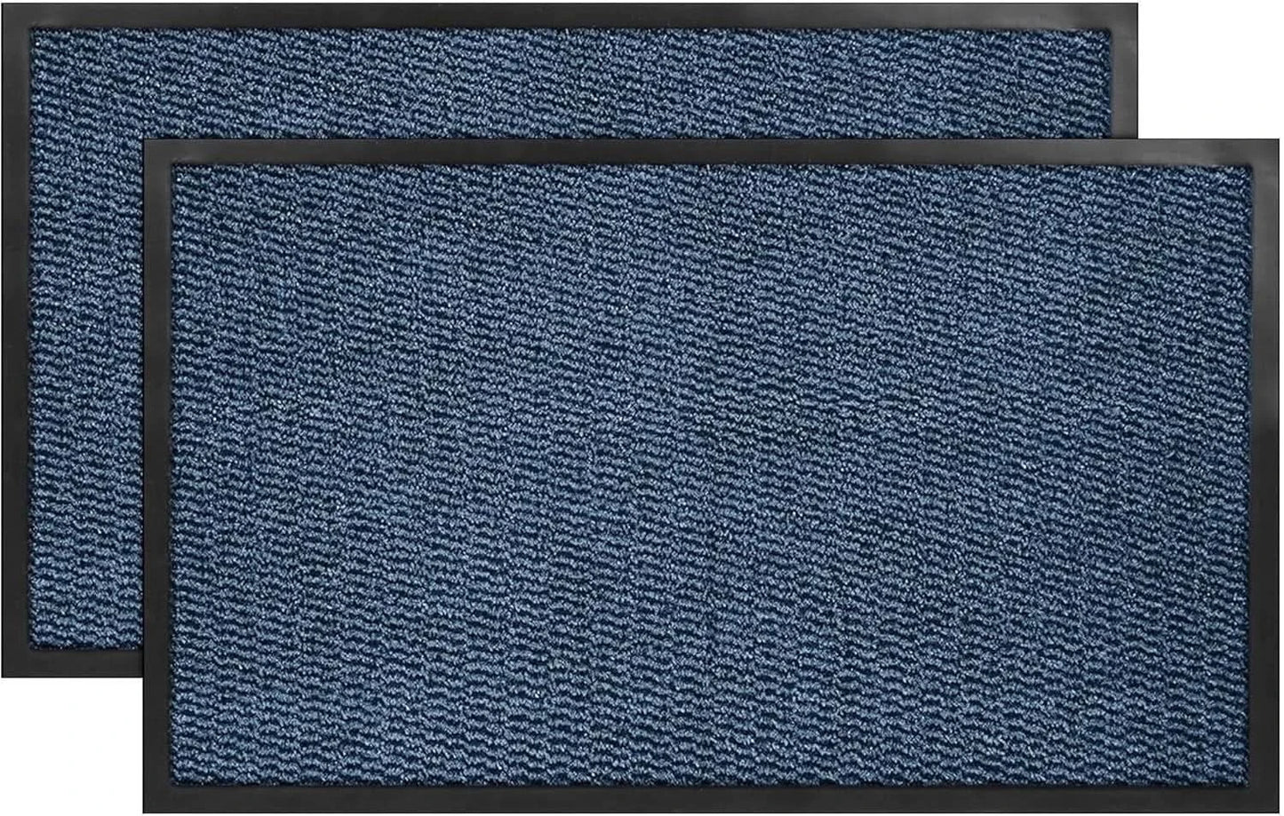 SG Traders Pack of 2 Washable Door Mats - Non-Slip Rubber Backed Doormats In&Out