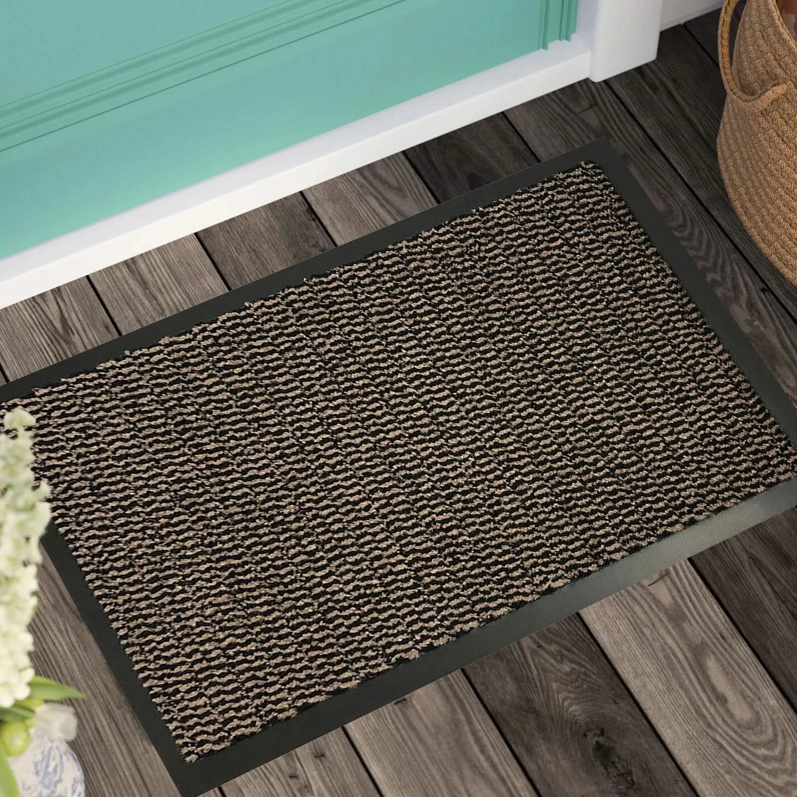 Rubber Barrier Door Mat PVC Edge Entrance Hard-Wearing Heavy-Duty Dust Large Rug