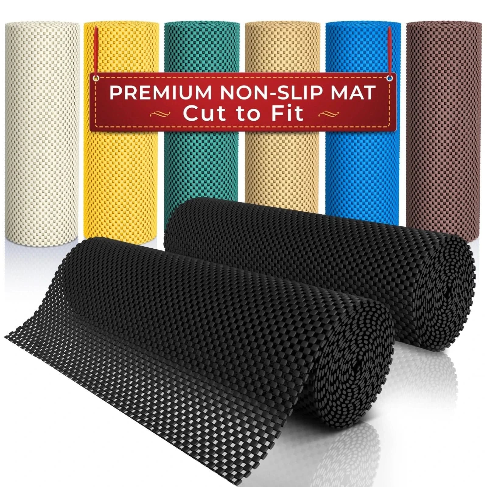 Non Slip Mat Roll Grip x2 Matting Liner Rubber Material Car Dashboard Trays UK