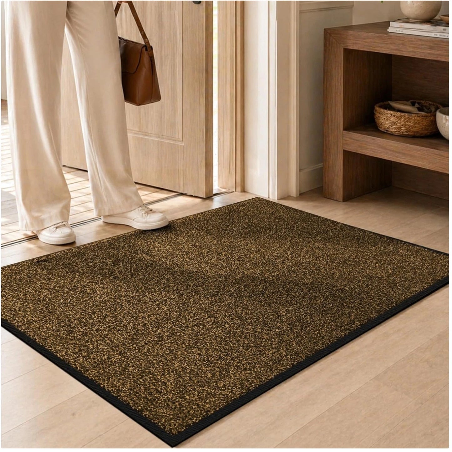 Brown Doormat 32" x 20" Non-Slip Machine Washable