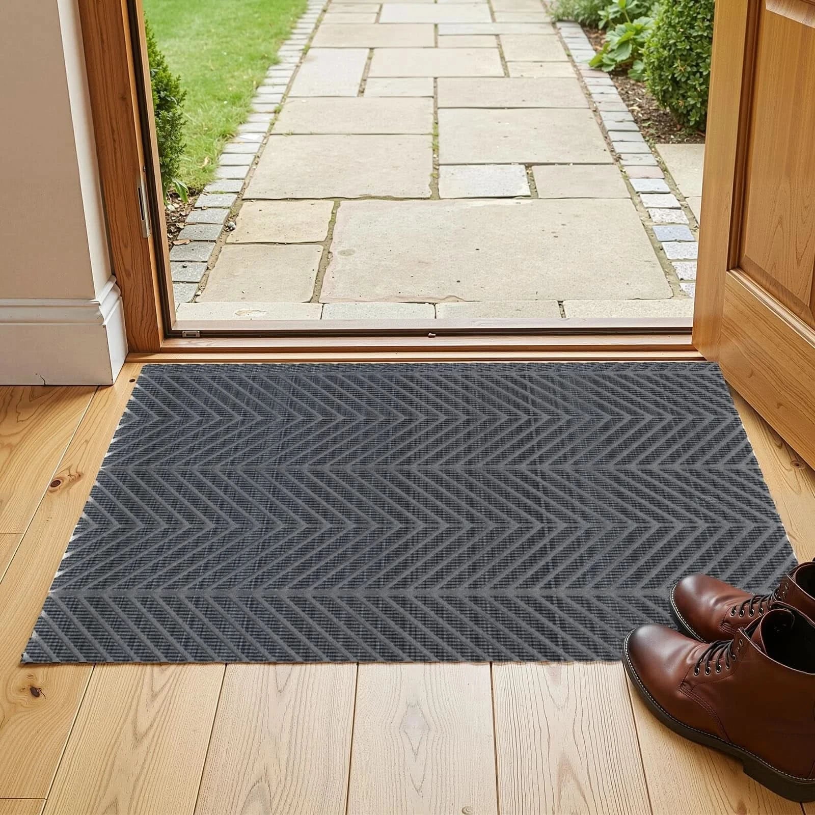 Dirt Trapper Door Mat Small & Large Washable Heavy Duty Non Slip Rubber Backed