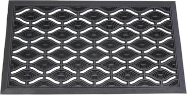 Heavy Duty Rubber Door Mat Non-Slip Dirt Scraper for Garden Front Entrance Eye