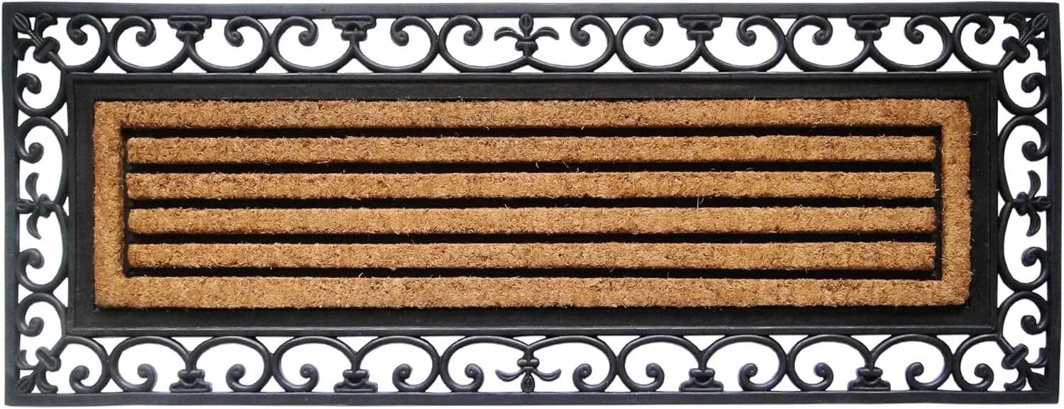 Non-Slip Outdoor Indoor Rubber Backing Coir Entrance Door Mat 120cm x 45cm Large