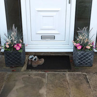 JVL Orion Scraper Black Rubber Pin Mat Outdoor Entrance Foyer Doormat, 60x80cm