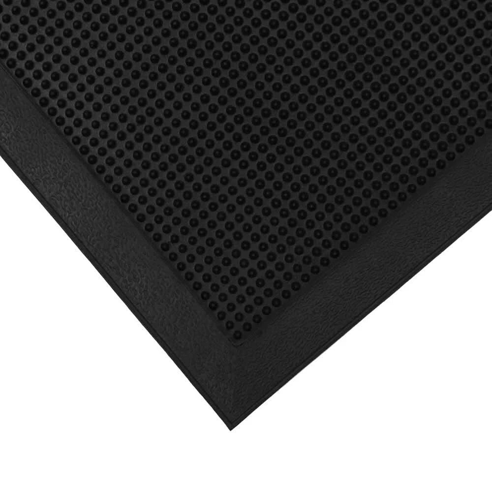 JVL Orion Scraper Black Rubber Pin Mat Outdoor Entrance Foyer Doormat, 60x80cm
