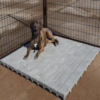 Cove Products Single Large 2 X 4 Raised Dog Kennel Run Flooring Panel Gray