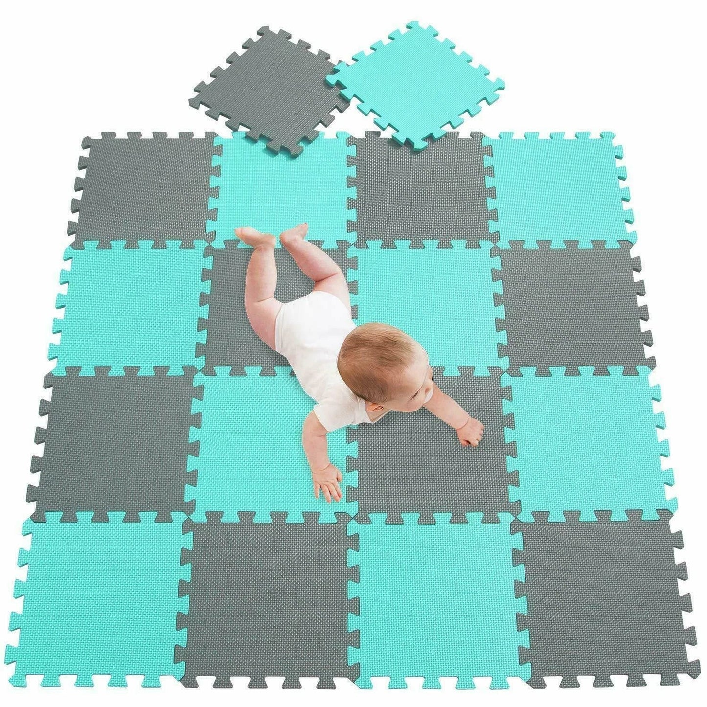 24 x Large Soft Eva Foam Mat Interlocking Floor Jigsaw Tiles Garden Play Mats UK