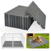 12Pcs 12 * 12 * 0.51inch Dog Kennel Flooring Interlocking Drainage Waterproof...
