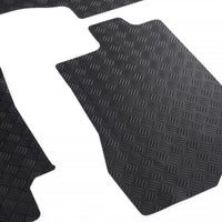Fits Nissan Navara Heavy Duty Rubber Floor Mats Black 3Mm (2015-2018) 524