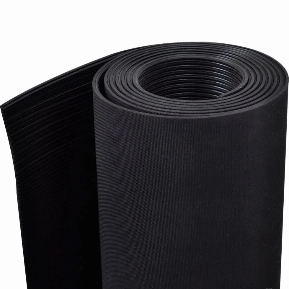Cheapest AntiSlip FINE Ribbed Rubber Flooring Protection Matting 1.2mx1m 5mm