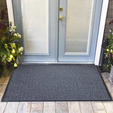 LARGE HEAVY DUTY BARRIER MAT GREY DOOR ENTRANCE NON-SLIP DIRT TRAPPER FLOOR RUGS