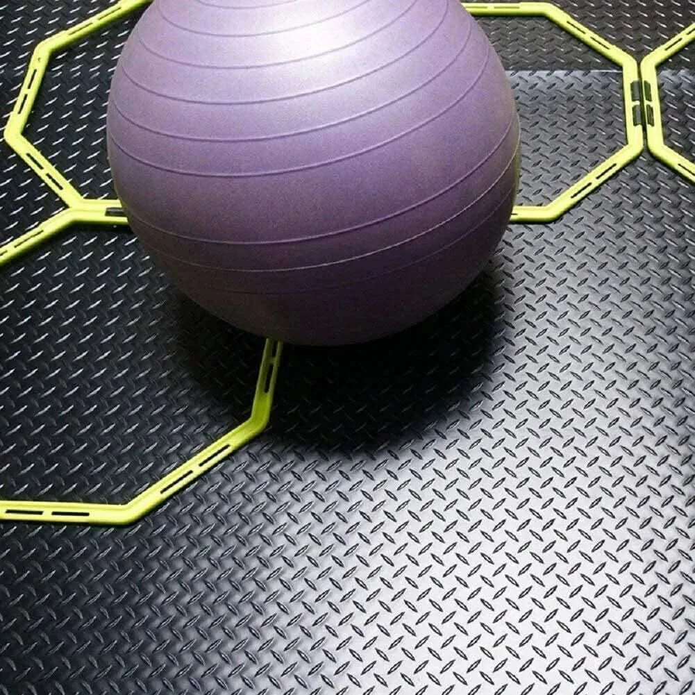 Rubber Floor Matting Heavy Duty Black Anti Slip Garage Gym Diamond 1.3m Wide
