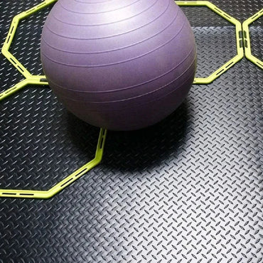 Rubber Floor Matting Heavy Duty Black Anti Slip Garage Gym Diamond 1.3m Wide